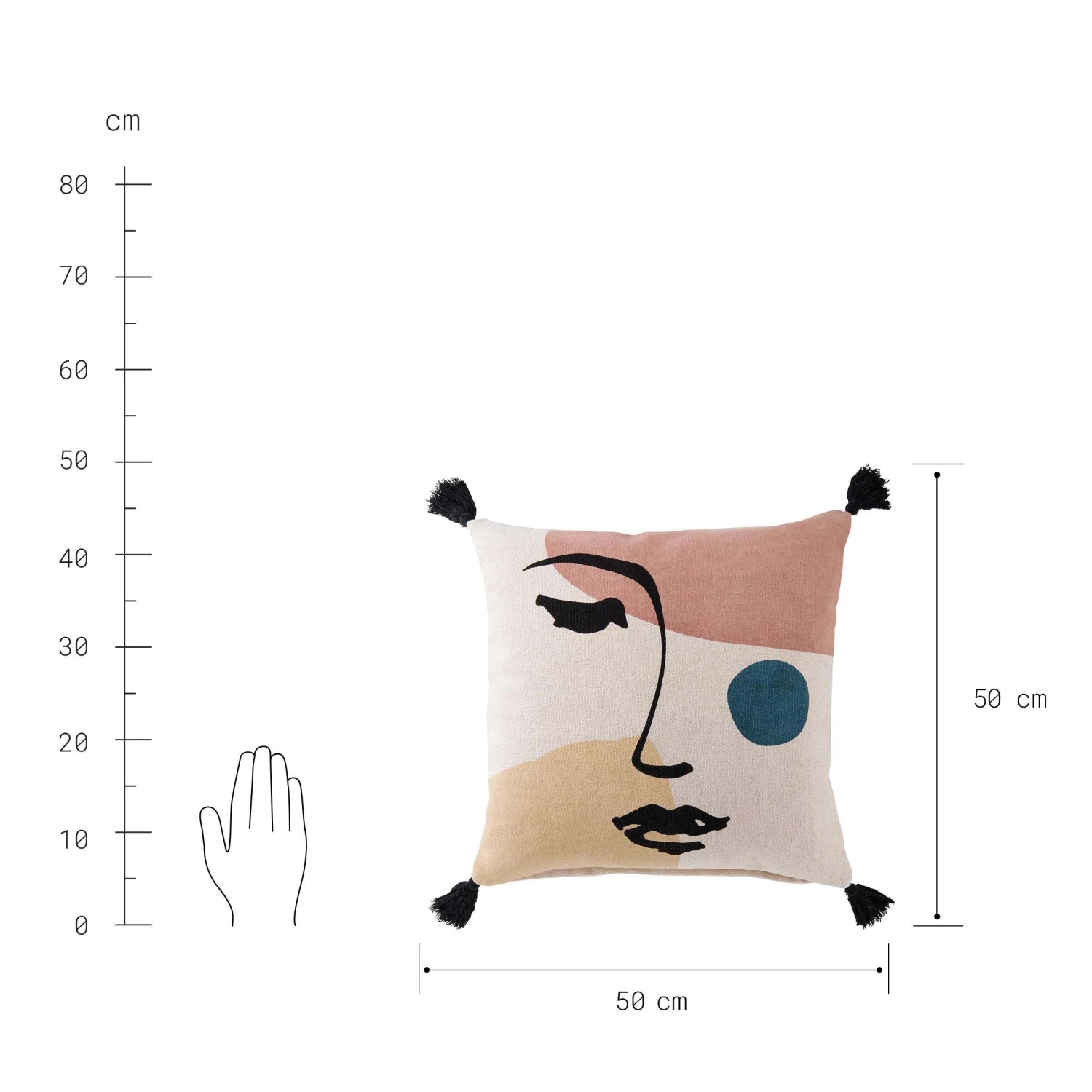 Kissen Line Art L 50 X B 50cm MOOD INDIGO In Bunt 6 Kissen Line Art L 50 X B 50cm MOOD INDIGO In Bunt – Bild 4