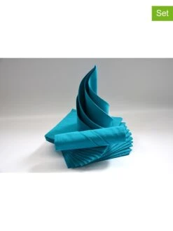 12er-Set: Servietten "Arc En Ciel" In Petrol