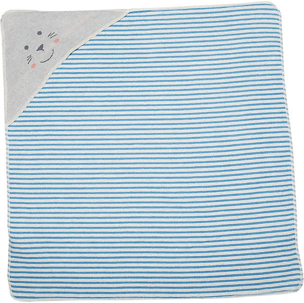 Babydecke Mit Kapuze "Robbe/Streifen Boy" 3 Babydecke Mit Kapuze "Robbe/Streifen Boy"