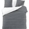 Wende-Bettwäsche-Set In Weiß/ Grau