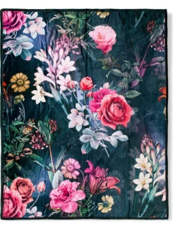 Plaid "Simone" In Dunkelgrün/ Bunt