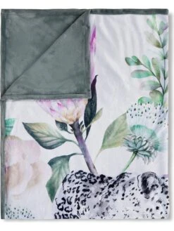 Plaid "Volterra" In Grau/ Grün/ Bunt -Haus & Harmonie descanso plaid volterra in grau grun bunt 2