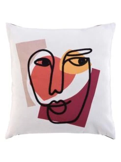 Kissen "Camilio" In Terrakotta/ Weiß