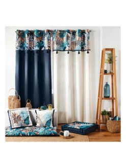 Sitzkissen "Terre Indigo" In Weiß/ Dunkelblau -Haus & Harmonie douceur dinterieur sitzkissen terre indigo in weiss dunkelblau 3