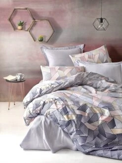 Renforcé-Bettwäsche-Set In Grau