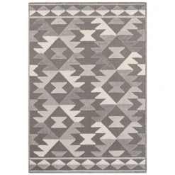 Kurzflor Teppich Namago Grau Creme