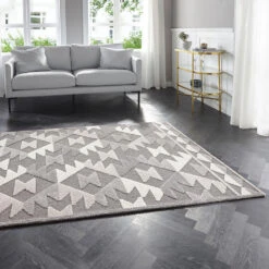 Kurzflor Teppich Namago Grau Creme -Haus & Harmonie elle decoration kurzflor teppich namago grau creme 3