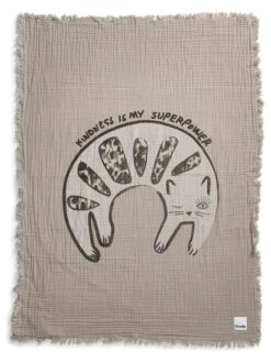 Elodie Details Decke "Kindness Cat" In Grau - (L)100 X (B)75 Cm -Haus & Harmonie elodie details decke kindness cat in grau l 100 x b 75 cm 1