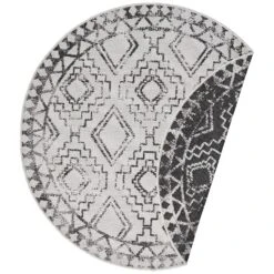 In- & Outdoor Wendeteppich Rund Elion Schwarz