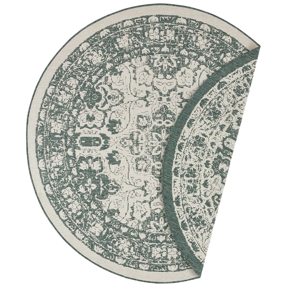 In- Und Outdoor Wendeteppich Rund Jole Grün 3 In- Und Outdoor Wendeteppich Rund Jole Grün