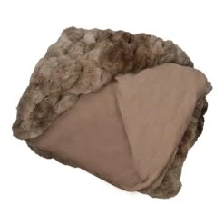 Edle Wohndecke LUXURY In Brown (braun) -Haus & Harmonie gmd living edle wohndecke luxury in brown braun 1