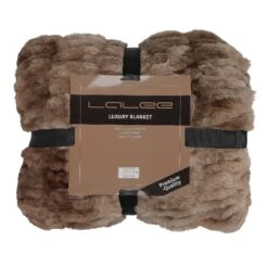 Edle Wohndecke LUXURY In Brown (braun) -Haus & Harmonie gmd living edle wohndecke luxury in brown braun 3