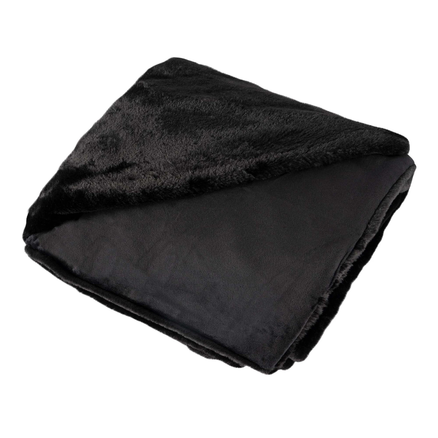 Wohndecke HEAVEN In Felloptik In Schwarz 3 Wohndecke HEAVEN In Felloptik In Schwarz