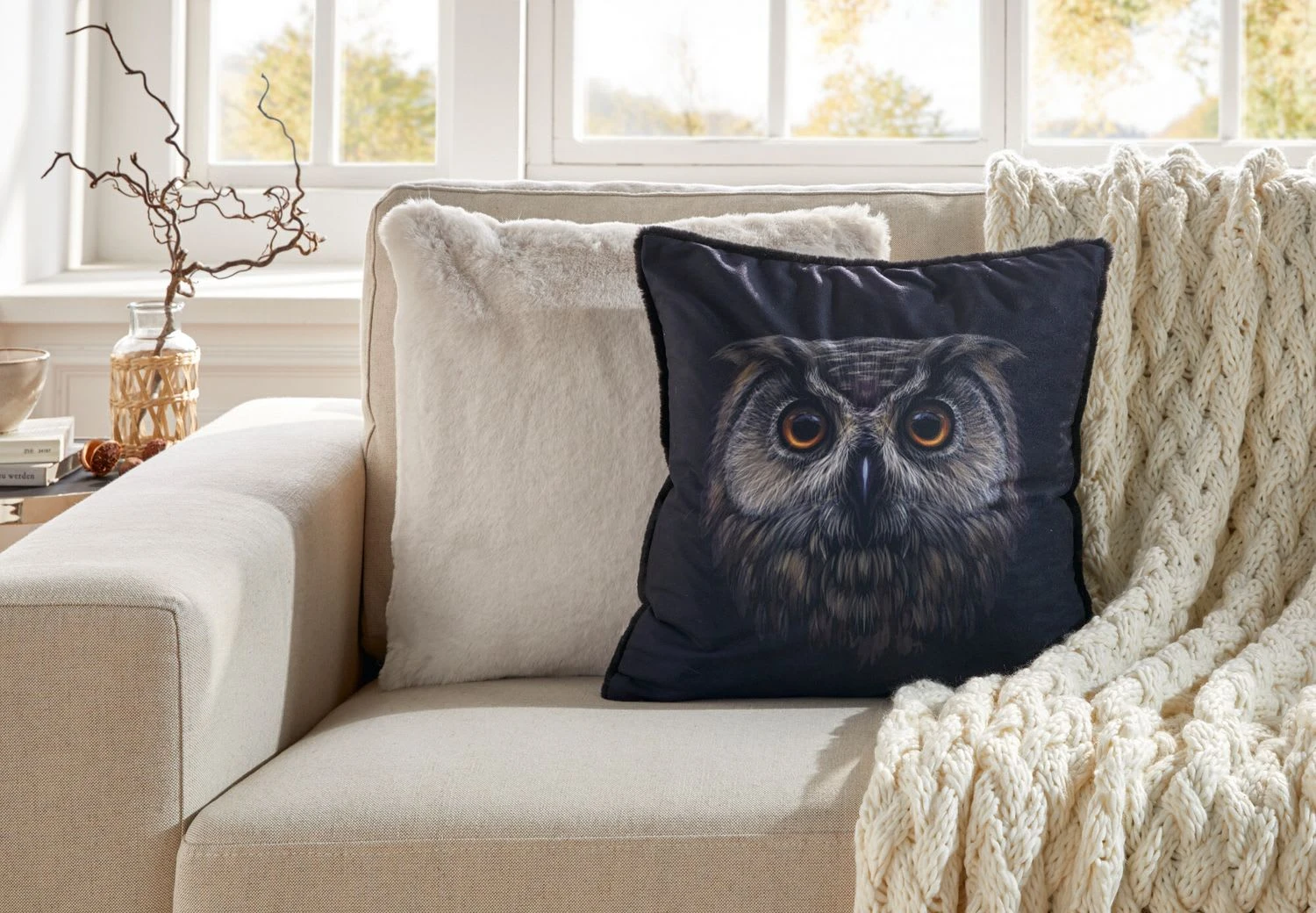 Kissenhülle "Nachteule" 450x450 In Bunt 4 Kissenhülle "Nachteule" 450x450 In Bunt – Bild 2