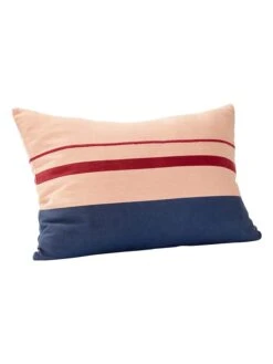 Kissen In Rosa/ Dunkelblau - (B)60 X (H)40 Cm