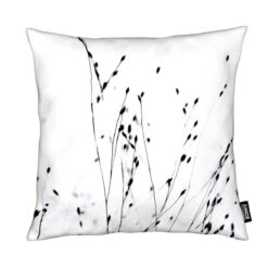 Kissen "Black Grass" In Schwarz & Weiß
