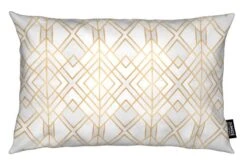 Kissen "Golden Geo" In Weiß