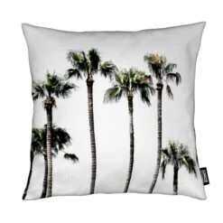 Kissen "Palm Trees 5" In Blau & Grau