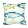 Kissen "Vintage Fish" In Blau & Cremeweiß -Haus & Harmonie juniqe kissen vintage fish in blau and cremeweiss