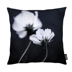 Kissen "Wild Flowers 2" In Schwarz & Weiß