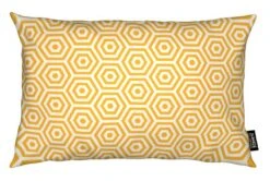 Kissen "Yellow Beehive" In Gelb & Weiß