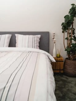 Leinen-Bettwäsche-Set In Creme/ Beige