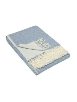 Woll-Plaid In Hellblau