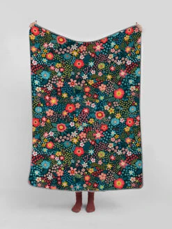 Kuscheldecke "Flower Blossom" In Bunt - (L)170 X (B)130 Cm