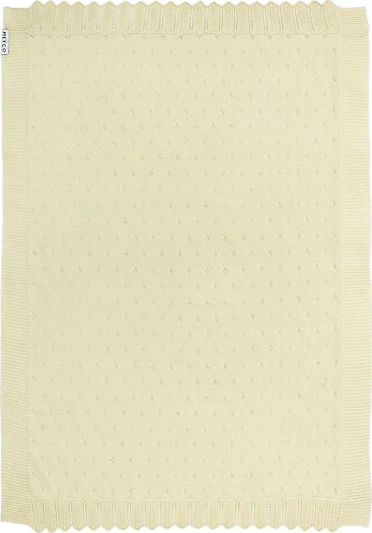 Haus & Harmonie -Haus & Harmonie meyco babydecke wolle ajour ecru 75x100cm 1 1