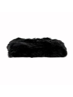 Native Schaffell-Stuhlkissen In Schwarz - (L)35 X (B)35 Cm