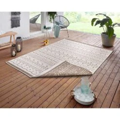 In- & Outdoor Wendeteppich Kuba Beige Creme -Haus & Harmonie northrugs in and outdoor wendeteppich kuba beige creme 2