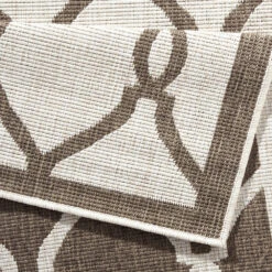 In- & Outdoor Wendeteppich Rimini Braun Creme -Haus & Harmonie northrugs in and outdoor wendeteppich rimini braun creme 2