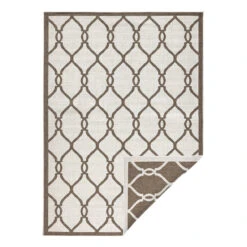 In- & Outdoor Wendeteppich Rimini Braun Creme