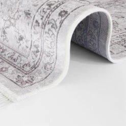 Orientalischer Samt-Teppich Fransen Oriental Vintage Medallion Pastell-Rose -Haus & Harmonie nouristan orientalischer samt teppich fransen oriental vintage medallion pastell rose 2