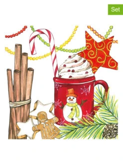 2er-Set: Servietten "Winter Punsch" In Bunt - 2x 20 Stück