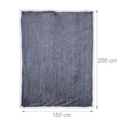1x Kuscheldecke In Grau/ Weiß - (B)150 X (T)200 Cm -Haus & Harmonie relaxdays 1x kuscheldecke in grau weiss b 150 x t 200 cm 3