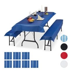 24x Bierzeltgarnitur Auflage In Blau
