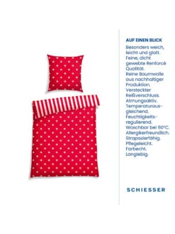 Haus & Harmonie -Haus & Harmonie schiesser renforce bettwasche set sterne in rot 1