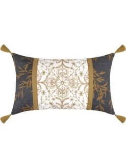 Kissen "Goldy" In Hellbraun/ Anthrazit - (L)50 X (B)30 Cm -Haus & Harmonie stof france kissen goldy in hellbraun anthrazit l 50 x b 30 cm 2