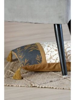 Kissen "Goldy" In Hellbraun/ Anthrazit - (L)50 X (B)30 Cm -Haus & Harmonie stof france kissen goldy in hellbraun anthrazit l 50 x b 30 cm 7