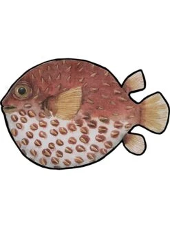 Badvorleger "Pez Globo" In Rot - (L)70 X (B)50 Cm