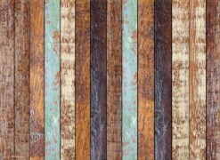 Tischset I Platzset Abwaschbar - Holzoptik Shabby-Style - 4 Stück - 44x32cm