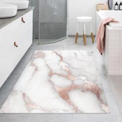 Vinyl-Teppich - Marmoroptik Mit Glitzer In Grau -Haus & Harmonie wallart vinyl teppich marmoroptik mit glitzer in grau 4