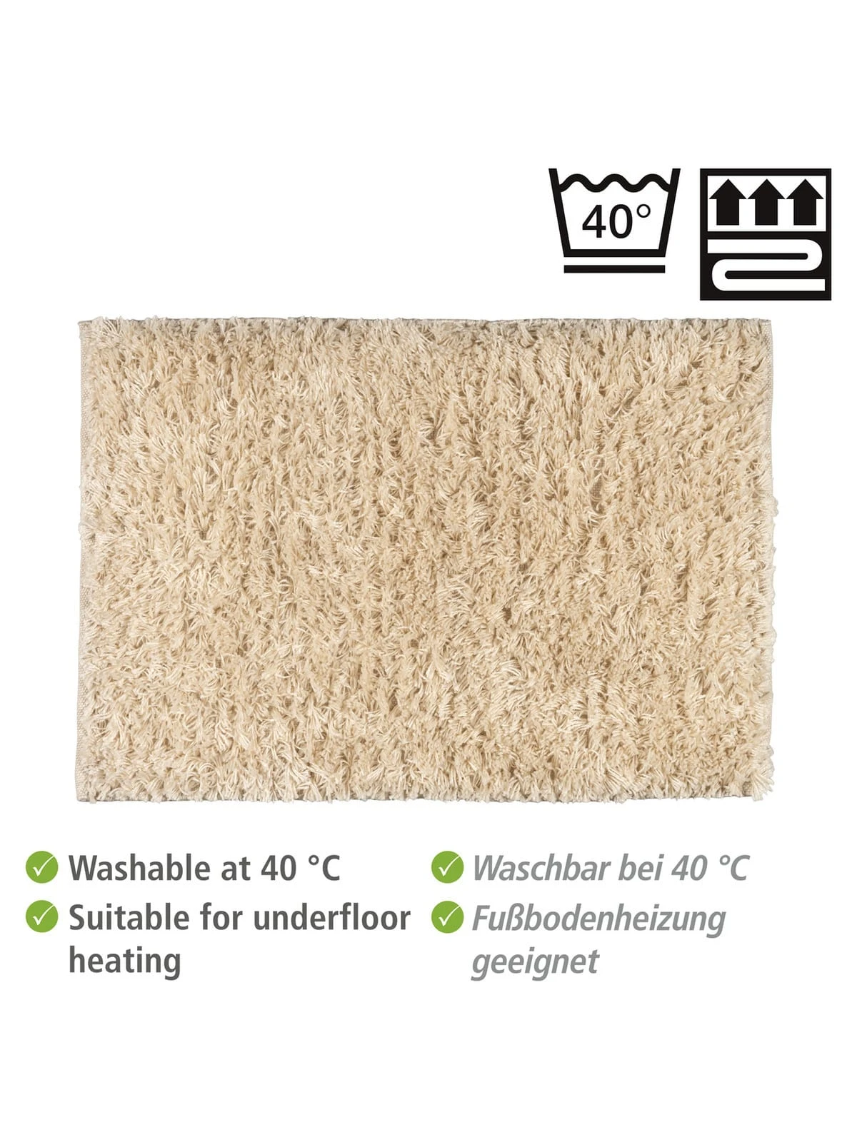 Wenko Badematte Lanas Ecru In Ecru 5 Wenko Badematte Lanas Ecru In Ecru – Bild 3