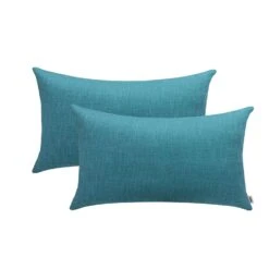 2er Set-Kissenhüllen Kissenbezug Jacquard-Schneewolltuch In Seeblau 6 2er Set-Kissenhüllen Kissenbezug Jacquard-Schneewolltuch In Seeblau -Haus & Harmonie yalion 2er set kissenhullen kissenbezug jacquard schneewolltuch in seeblau 2