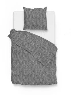 Flanell-Bettwäsche-Set "Blitz" In Schwarz